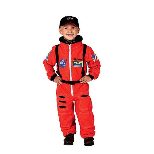 Personalized Jr. Astronaut Suit with Cap - Orange - US 1040