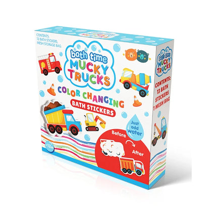 Color Changing Bath Stickers - Mucky Trucks - Best for Ages 1 to 4 - US 7204