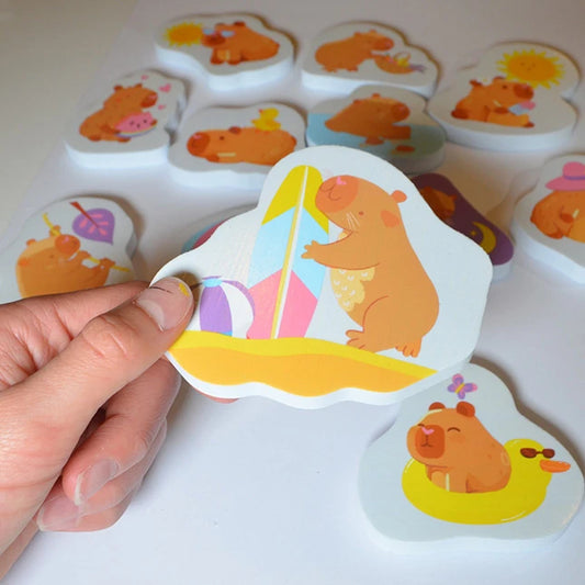 Bath Stickers Cute Capybaras - Best Baby Toys &amp; Gifts for Ages 1 to 3 - US 3067