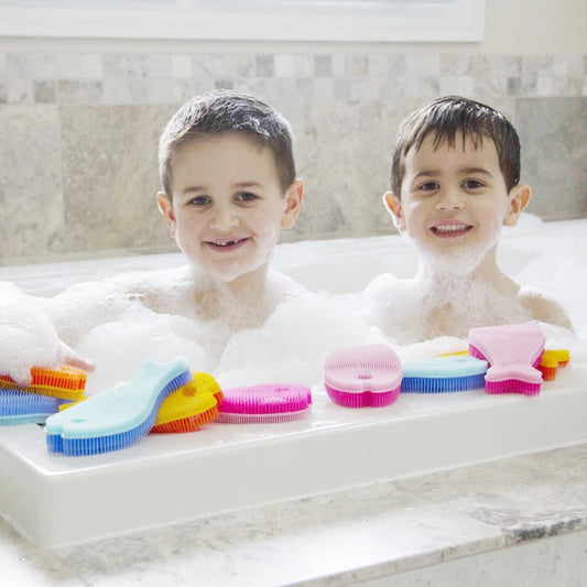 Silicone Fish Bath Scrub - Best Baby Toys &amp; Gifts for Ages 0 to 4 - US 5168