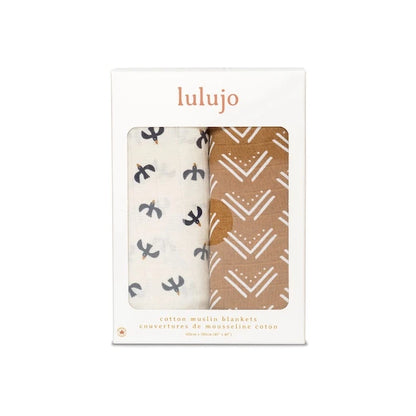 2 Pack Muslin Swaddle - - Fat Brain Toys - US 3535
