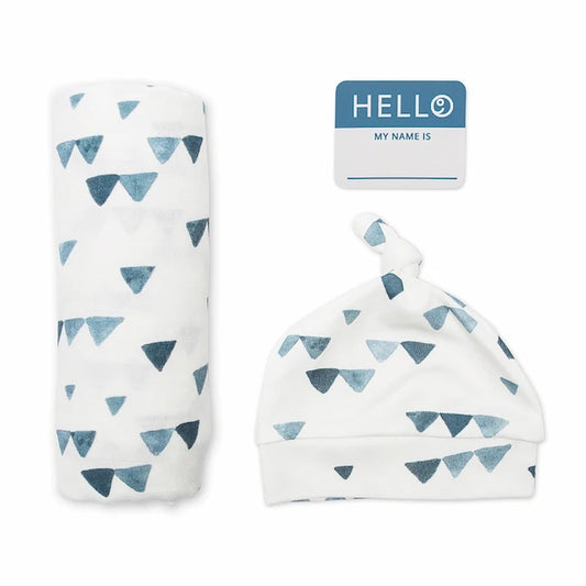 Hello World! Swaddle Set - - Fat Brain Toys - US 9651