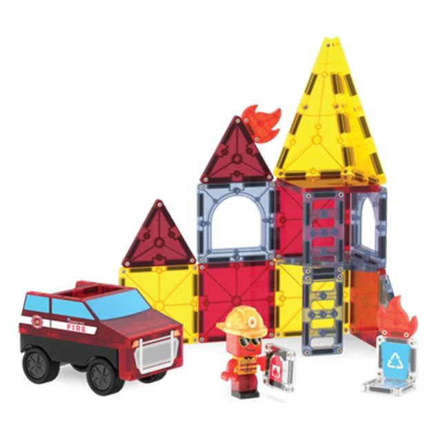 Magna-Tiles Fire Rescue - 27 pc - Best for Ages 3 to 8 - US 1194