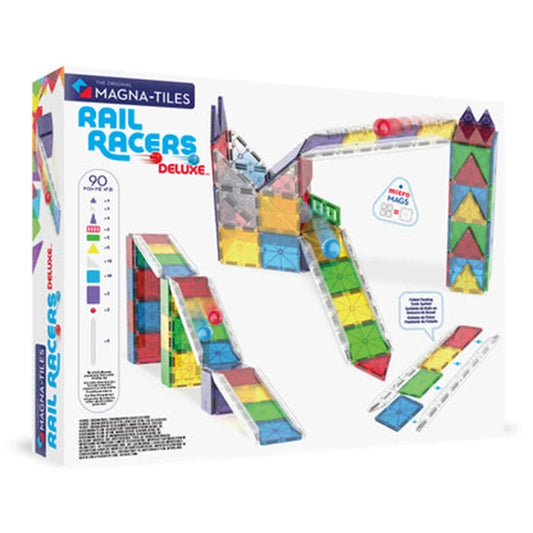 Magna-Tiles Rail Racers Deluxe - 90 pc - Best for Ages 3 to 8 - US 8684