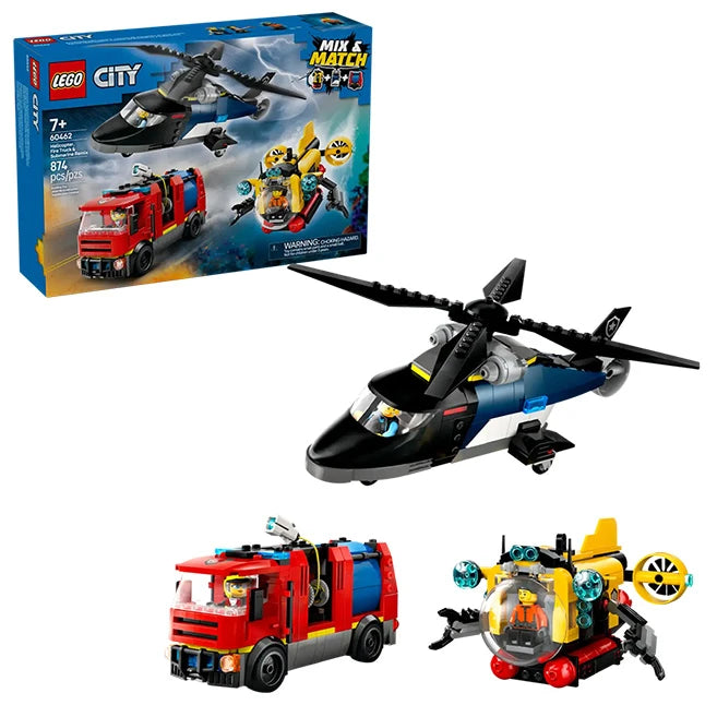 LEGO City - Helicopter Fire Truck &amp; Submarine Remix - US 9359