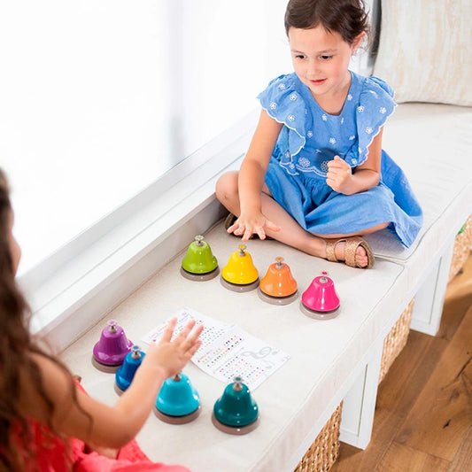 Rainbow Music Desk Bells - Best Music for Ages 3 to 5 - Fat Brain Toys - US 6633